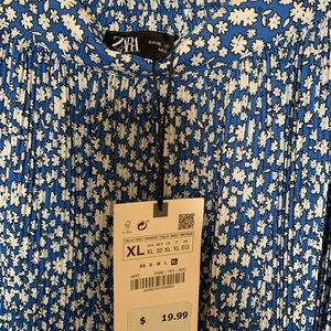 ZARA midi pleated skirt